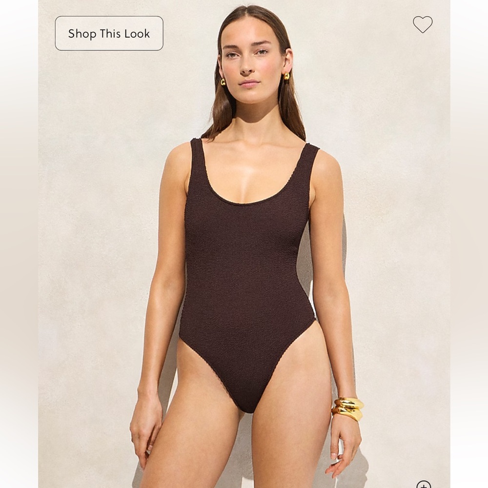 H&M Dark Brown Textured One-piece